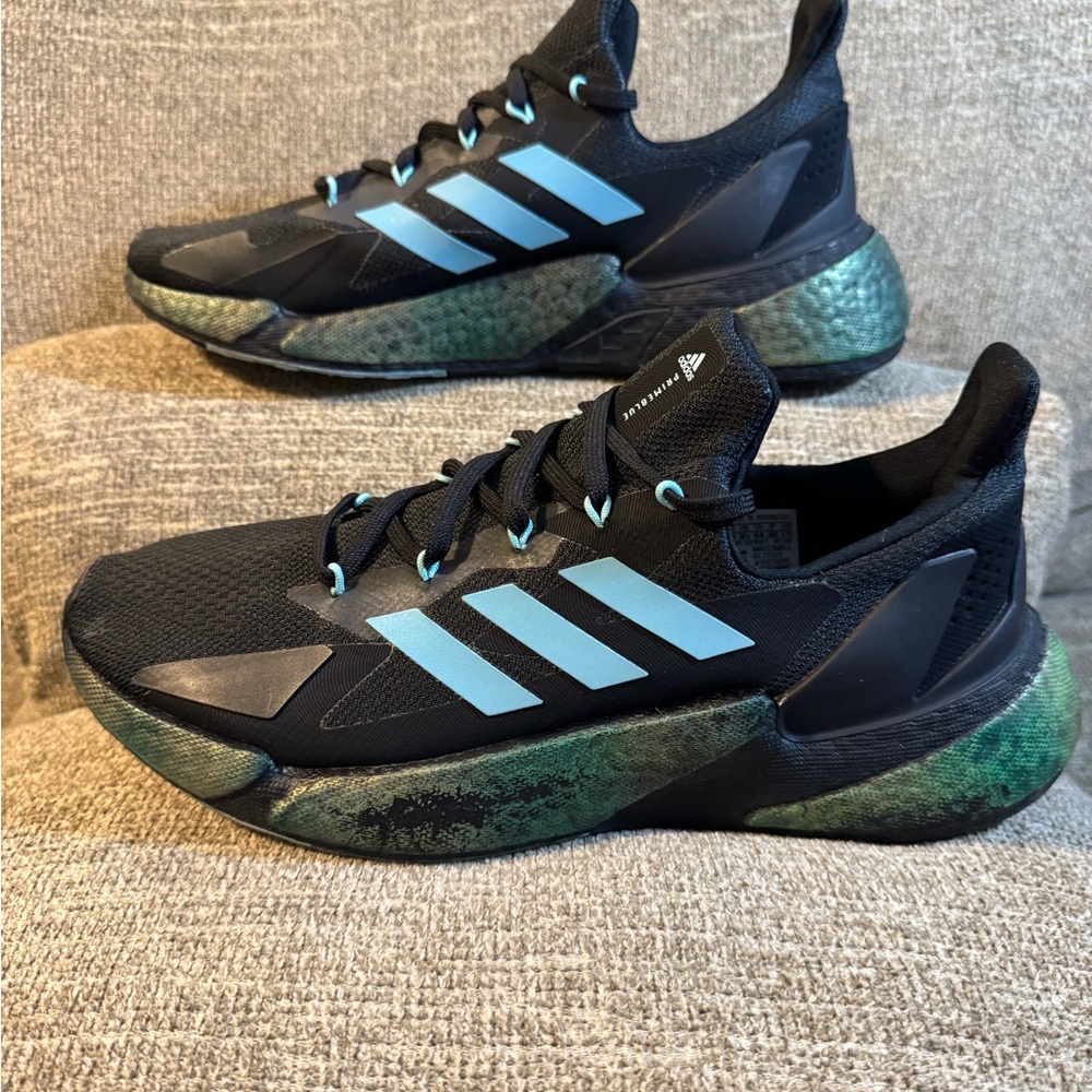 Adidas X9000L4 Men's Black /Blue/Green Shoes Size 10 - Picture 2 of 9